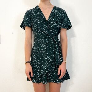 Princess Polly Green Polka Dot Mini Dress